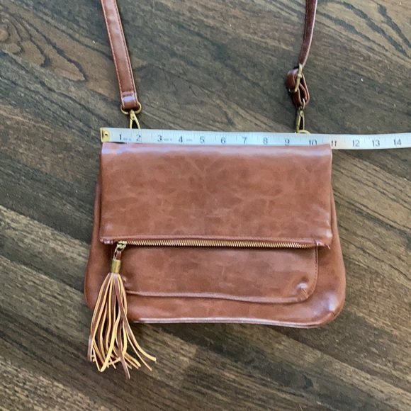 Joy Susan Brown Leather Crossbody Bag Purse EUC - Picture 3 of 8